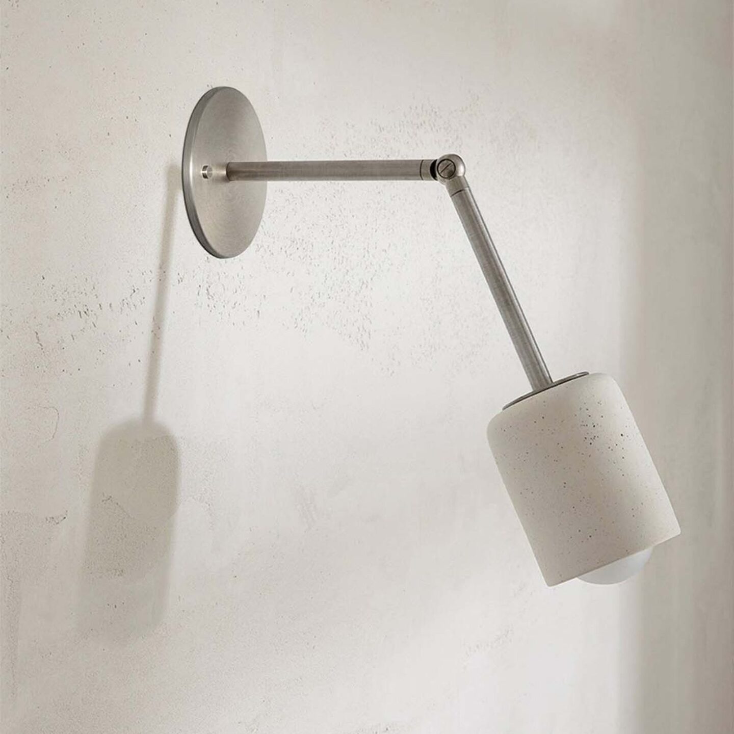 Terra 1 Long Wall Light Vanilla Bean, Brushed Nickel, IP44